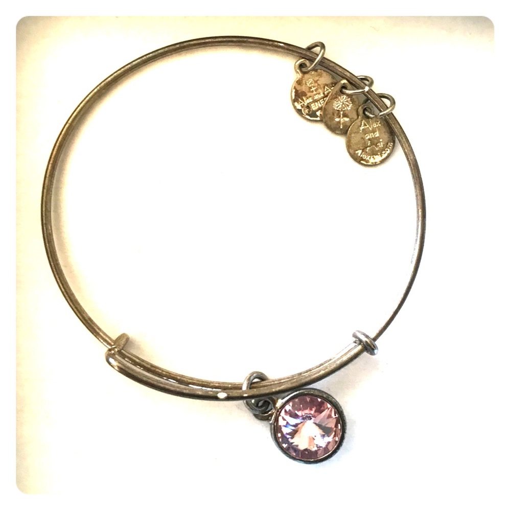 Alex & Ani June Gemstone Silver Bracelet